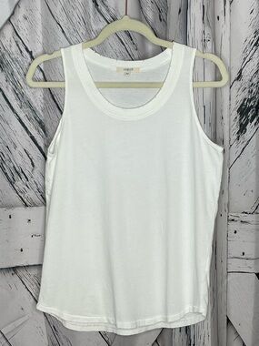 Leallo Distressed Tank Top White M